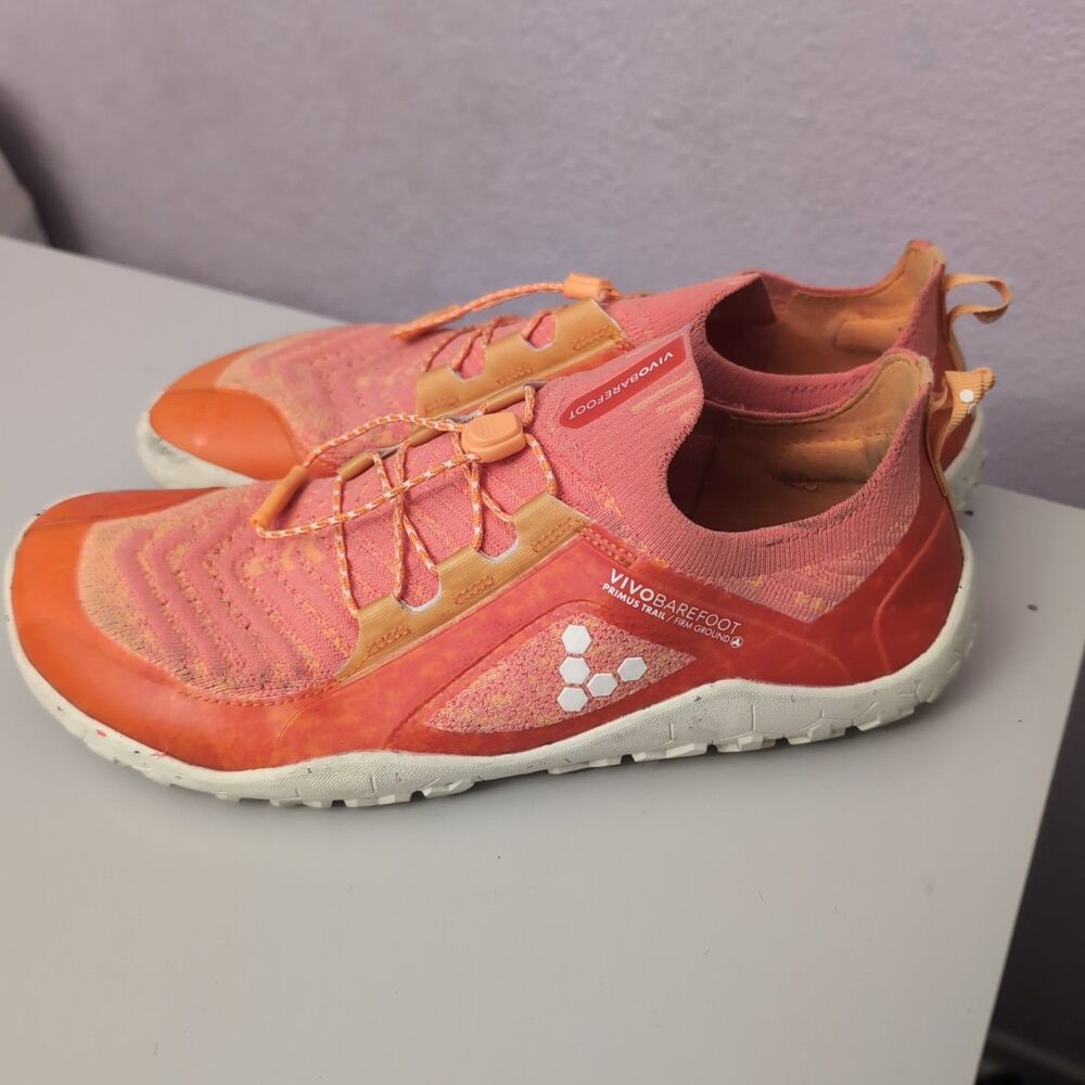 Vivobarefoot Primus Trail Puncture Resistant Sneaker Orange Mens Size EU 42 - Picture 2 of 10